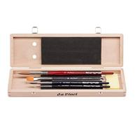 Da Vinci 5260 Series Water Colour Brush Set, Wool, Brown/Black/Red, 30 x 30 x 30 cm