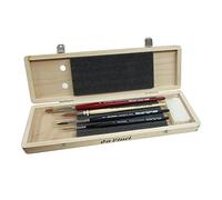Da Vinci 5279 Series Water Colour Brush Set, Wood, Brown, Black/Red, 30 x 30 x 30 cm