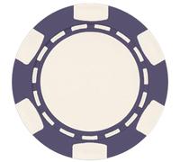 DA VINCI 6 Spot Clay Composite 11.5 gram Poker Chips, 100 Blank Chips for Direct UV Print or Hot Stamp (Purple)