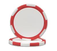 DA VINCI 6-Stripe Clay Composite 11.5 gram Poker Chips, 100 Blank Chips for Direct UV Print (Red)