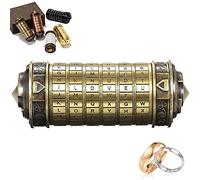 Da Vinci Code Cryptex Letter Password Code Lock Mini Cryptex Lock Romantic christmas santa gifts for women men her him Valentine's Day and Birthday Friends and acquaintances (Bronze)…