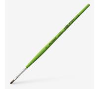 Da Vinci 374 Series Flat Brush, Synthetic Fiber, Green, 18 x 0.29 x 30 cm