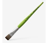 Da Vinci 374 Series Flat Brush, Synthetic Fiber, Green, 21 x 1.64 x 30 cm