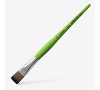 Da Vinci 374 Series Flat Brush, 24, Synthetic Fiber, Green, 23 x 1.82 x 30 cm