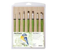 da Vinci FIT Brush in Bamboo mat, Synthetic Wood, Green, kurzstielig