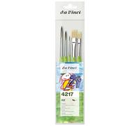 da Vinci, FIT Synthetics & Synthetics Bristle Set, 5 Brushes, Soft Synthetic Fibres, Acrylic, Watercolour, Oil, Tempera, for Hobby and School, Made in Germany, Size 2, 6, 12, 8, 12