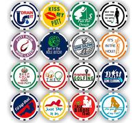 DA VINCI Golf Ball Marker Poker Chip Collection, 11.5 Gram Chips (16-Pack)