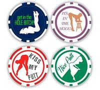 DA VINCI Golf Ball Marker Poker Chip Collection, 11.5 Gram Chips (4-Pack-B)