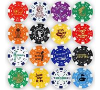 DA VINCI Golf Ball Marker Poker Chip Collection, 11.5 Gram Striped Chips