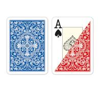 DA VINCI Luna, Italian 100% Plastic Playing Cards 2 Deck Set, Poker Size Jumbo Index (Large Print)