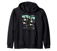 Da Vinci Mona Lisa Multi Graphic Modern Art PAPL14754 Zip Hoodie