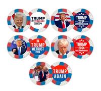 DA VINCI President Donald Trump Set of 5 Poker Chips Ball Markers 2024 Election Save America Again - Printed in The USA
