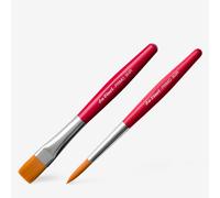 Da Vinci : Primo : Synthetic : Red handle : Set of 2
