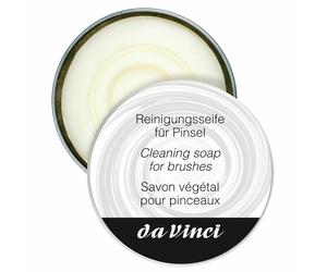 Da Vinci Professional Brush Soap 85g in a metal box