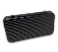 DA VINCI Professional Poker Chip Case, Black Polycarbonate Shell Hard Case with Aluminum Frame, and Strong EVA Rubber Interior Chip Tray (300 Chip Capacity)