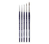 da Vinci, Red Sable Watercolor Brush Set, Cleaning Soap, 5-Piece | Ussuri red sable hair with a fine point and good color pickup; plant-based oil soap for brush care.