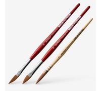 da Vinci Brushes Watercolor Brush Set, Black, Quill Size 2, Slant Size 10, Oval Size 12