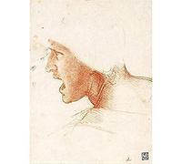 Da Vinci Study Warriors Head Battle Anghiari Sketch Unframed Wall Art Print Poster Home Decor Premium