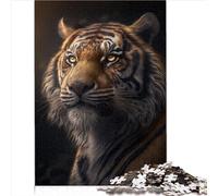 Da Vinci Tiger 1000pc Puzzle - Cardboard & Wooden Jigsaw for Kids & Adults (9+) (50x75cm)