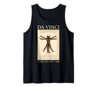 Da Vinci Vitruvian Cat Funny Lover Fine Art Fine Cat Designs Tank Top