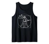 Da Vinci Vitruvian Guitar Man - Artistic Music Lover Tank Top