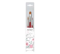 da Vinci Watercolor Series 5389 CosmoTop Spin Lettering & Flower Brush Set, Synthetic, 3 Brushes (Series 5580, 5880)