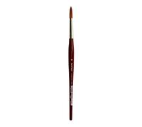 da Vinci Watercolor Series 5580 CosmoTop Spin Paint Brush, Round Synthetic with Red Handle, Size 10 (5580-10), Brown