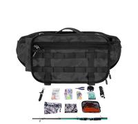 Da - Waterproof All Season Storage for Equipment, Shoulder Strap for Cycling Climbing for Phone Reels and Baits, Black, Unisex, Please refer to description