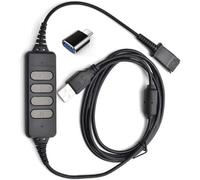 DA80 USB QD Adapter (201852-01/02) Compatible with Plantronics QD Cord Headsets | Works with H-Series EncorePro- Series HW-Series Models (H251/261N,HW510,HW520V,HW720,EncorePro310/540/720 & More)