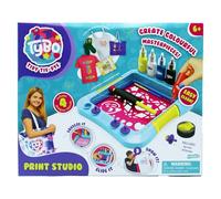 DAA Distribution Tybo Tidy Tie-Dye Print Studio - Create Colourful Masterpieces Without The Mess! by Mookie Toys | Ages 6+ | Easy-Clean Tie-Dye Craft Kit for Kids