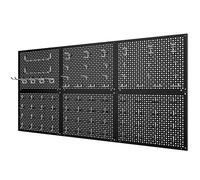 Daanxw Metal Peg Board Kit with 1/4" Pegboard Accessories,Include 16.5"X13" Peg Board and Extra Thick Pegboard Accessories,Wall Organizer Peg Board Panels Tool Organizer Storage System (98)