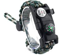 Daarcin Survival Paracord Bracelet,Fire Starter,Waterproof SOS Light, Compass, Whistle, Adjustable AK87 20 in,Stocking Stuffers,Outdoor Ultimate Tactical Survival Gear Set,Gift for Kids,Men