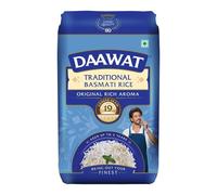 Daawat Basmati Rice Blue 1kg (Pack of 1) - Premium Aged Long Grain Basmati Rice | Aromatic Rice for Biryani, Pulao & Everyday Meals | Vegetarian