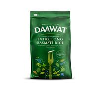 Daawat Extra Long Basmati Rice with Exceptional Length, Aromatic Flavour, Fluffy Grains, Elongates up to 24mm when Cooked, Non-Sticky and Ideal for all types of Dishes - 5Kg
