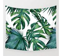 Daawqee Classic Palm Leaves Tropical Jungle Green Wall Tapestry Hanging Tapestries Wall Art for Living Room Bedroom Dorm Decor 80X60 inches