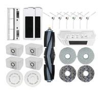 Daaxing 21Pcs Replacement Kit for Ecovacs Deebot T20 Omni Robot Vacuums Accessories - 1 Roller Brush,6 Side Brushes,4 Mop Cloths,2 Filters,1 Brush Cover,1 Dust Box Container,4 Dust Bags,2 Brackets