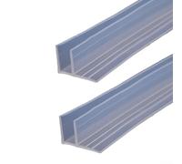 Daaxing 2m Shower Door Seal Strip,F-Shape Bath Shower Screen Door Seal Strip Replacement Fits for Glass Thickness 6mm Seal Gap (2PCS)