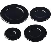 Daaxing 4 Pcs Universal Cooker Hob Gas Burner Cap, Universal Cooker Hob Gas Burner Cap Set for SABAF Accessories,1 Small Diameter 55mm,2 Medium Diameter 75mm,1 Large Diameter 100mm (Concave)