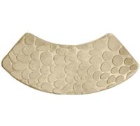 Daaxing Curved Shower Mat,Soft and Absorbent Sector Slip-Resistant Bottom Bath Mat,30x60x100CM Washable Sector Bath Mat for Bathroom Floor (Camel)