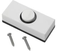Daaxing Door Bell Chime Bell Push Press Button White Inserts Wall Plastic Hard Wiring,Wired Bell Push for Hard Wiring to Any Door Bell,55MM X 24MM X 15MM (1PCS)