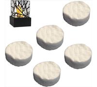 Daaxing Fireplace Ceramic Wool Sponge, Round Ceramic Sponge For Bio Ethanol Stove/Bio Ethanol Burner,Indoor Use Gel and Ethanol (8.6 * 1.2CM,5PCS)