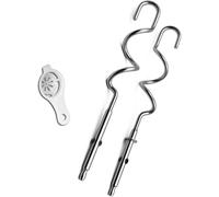 Daaxing Handheld Whisk Accessories,Stainless Steel Beater Mixer Accessories,Kitchen Hand Mixer Beater Replacement For KENWOOD (And baton *2)