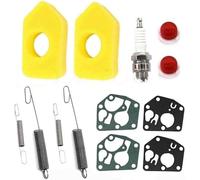 Daaxing Lawn Mower Service Kit,Fit For Briggs & Stratton Classic Sprint Engines Lawn Mower Repair Kit,2 Air Filter + 2 Primer Bulb + 2 Set Spring + 2 Set Diaphragm Gasket + 1 Spark Plug