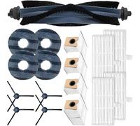 Daaxing Main Brush HEPA Filters Mop Cloths Dust Bags Side Brushes Kit Fits for Eufy C20 Omni/Robot Vacuum Cleaner Replacement Parts Accessories (A)