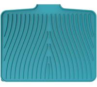 Daaxing Silicone Dish Drying Mat 40cm X 33cm,Collapsible Quick-Drying Non-Slip Draining Board Mats Heat Resistant Matfor Non Slip for Kitchen Counter (Green)