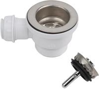 Daaxing Stainless Steel Kitchen Sink Basket Strainer Plug,70mm PP Flange Sink Basket Straine,Fits Sink Mini Basket Kit for Kitchen Bathroom Basin