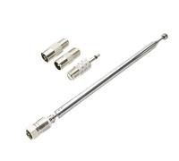 DAB Aerial FM Antenna for HiFi, 75cm 7-Section Telescopic Radio Antenna, 75 Ohm Indoor Aerial with 3 Adapters for Tuner, Stereo Receiver, TV, AV and Mini Systems