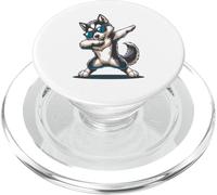 Dab Alaskan Klee Kai Dancing Dabbing Dog PopSockets PopGrip for MagSafe