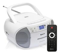 DAB+ Boombox CD Player & Cassette USB Dual Alarm Denver TDC-280 White