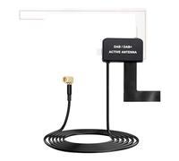 DAB Car Antenna SMB Connector, DAB+ Car Radio Aerial Antenna with 3M Copper Coaxial Cable Glass Windscreen Mount for Pioneer Clarion JVC Kenwood Alpine Car Stereo Head Unit Signal Booster